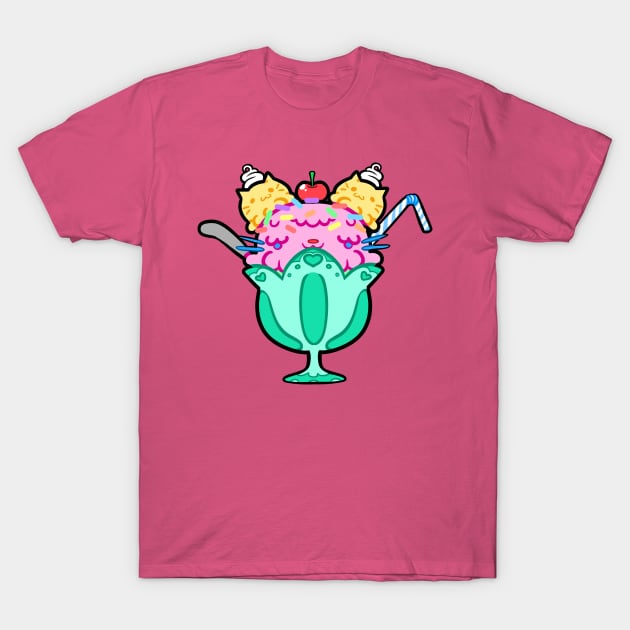 Kitty Icecream T-Shirt by Sqwdink